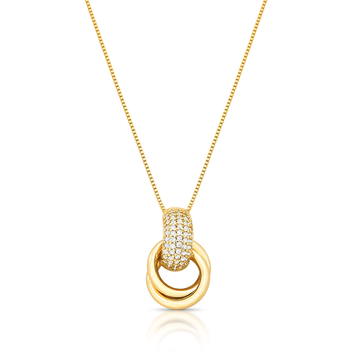 CORRENTE MALHA VENEZIANA C/ PING 5 COLUNA ZIRCONIA