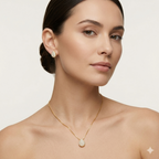 CONJUNTO COLAR E BRINCO QUADRADO BANHADO A OURO