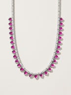 COLAR RIVIERA CORAÇÃO ROSA