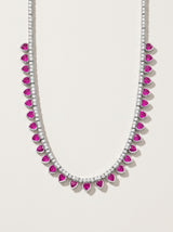 COLAR RIVIERA CORAÇÃO ROSA