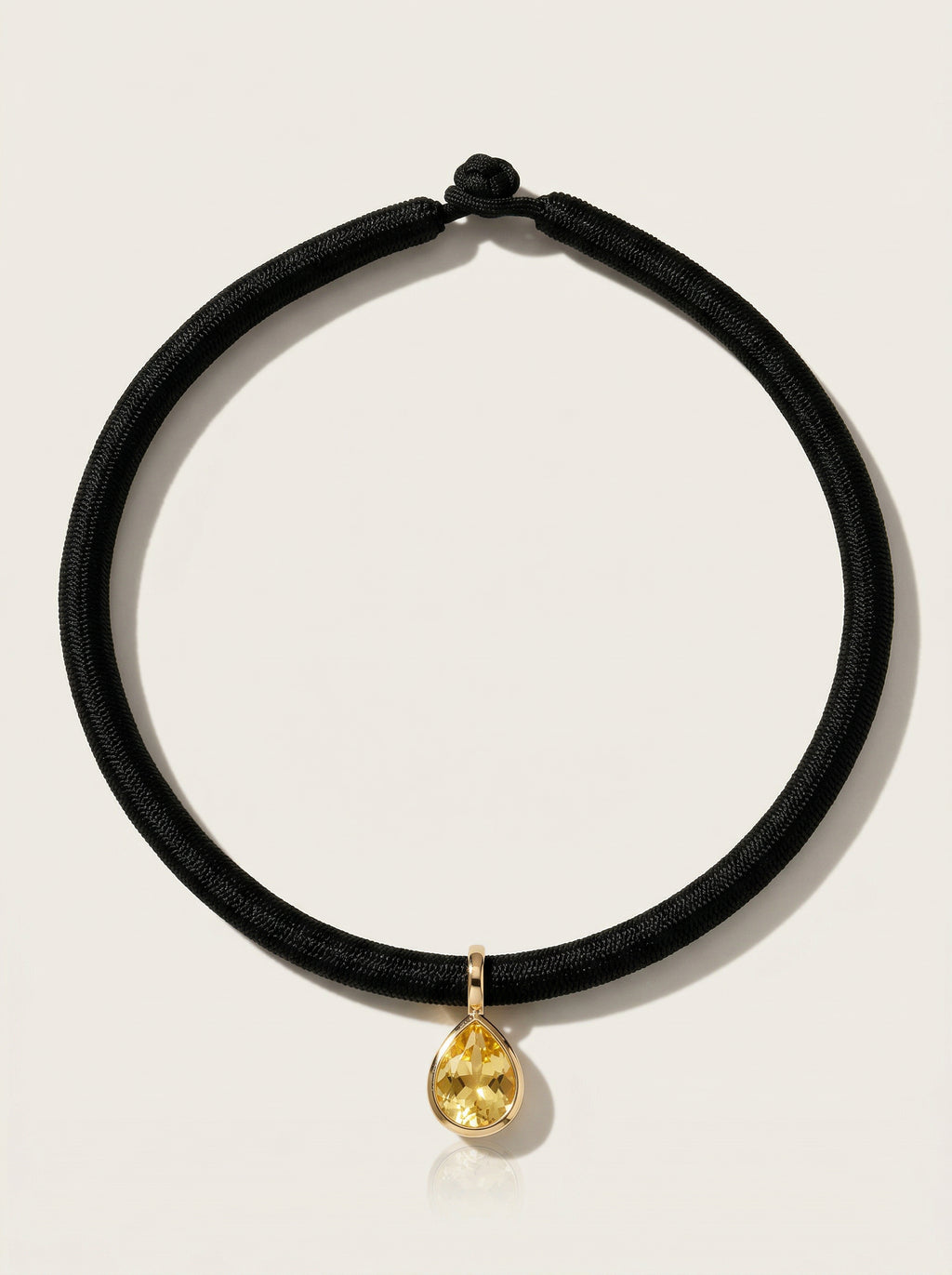 COLAR TECIDO CRISTAL AMARELO